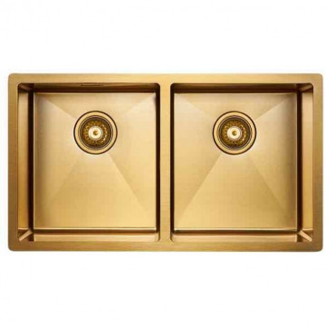 Мойка для кухни Paulmark Dopplet PM507844-BG 78х44 золото