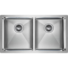 Мойка для кухни Paulmark Twin PM237844-BS 78х44 сталь