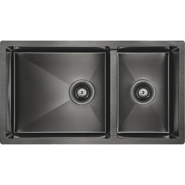 Мойка для кухни Paulmark Axel PM227844-GM 78х44 вороненая сталь