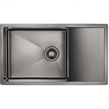 Мойка для кухни Paulmark Platte PM807844-GM 78х44 вороненая сталь
