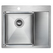Мойка для кухни Paulmark Flank PM225951-BSL 59х51 сталь