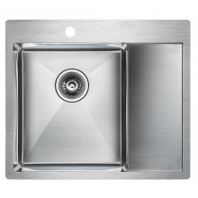 Мойка для кухни Paulmark Flank PM225951-BSL 59х51 сталь
