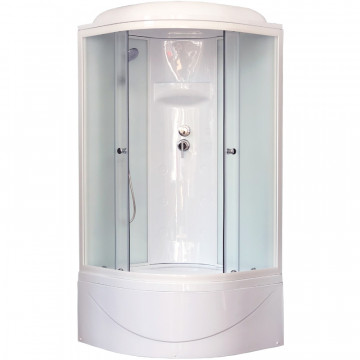 Душевая кабина Royal Bath RB100BK6-WC 100x100x217 белое/матовое стекло