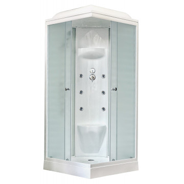 Душевая кабина Royal Bath RB80HP7-WC 80x80x217 (белое/матовое)