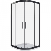 Душевые уголки Good Door Cofe R-100-C-B КФ00003 100х100 черный/прозрачное