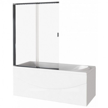 Шторка на ванну Good Door Screen SL-100-C-В ПД00117 черный/прозрачное