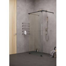 Душевая перегородка Creto Grazia 124-SP-70-220-CLN-10BLM 70 черный/прозрачное