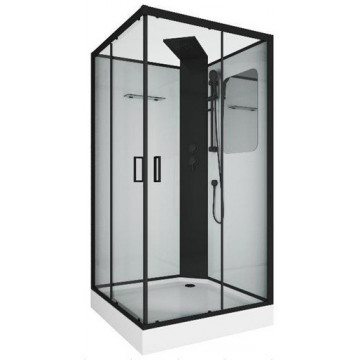 Душевая кабина Grossman Elegans GR251Q 90х90 черный/прозрачное