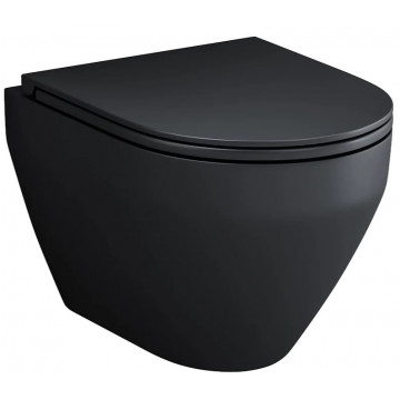 Унитаз подвесной Am.Pm Spirit C701700MBSC с микролифтом черный матовый
