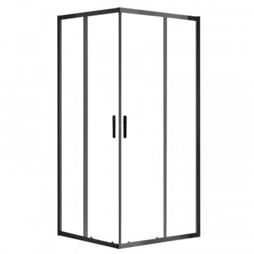 Душевой уголок Azario MILTON AZND11421000Black 100х100 черный/прозрачное