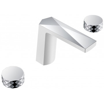 Смеситель для раковины Boheme Venturo 150-WCR-DIAMOND белый/хром