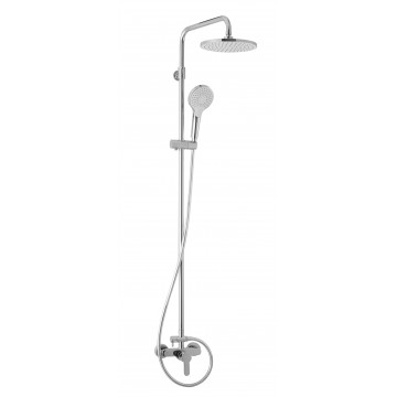 Душевая стойка Azario Tevis AZ15780161 со смесителем хром