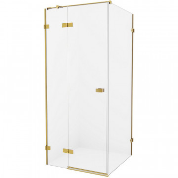 Душевой уголок New Trendy Avexa Gold EXK-1756 L 100x90 брашированное золото/прозрачное