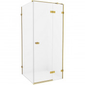 Душевой уголок New Trendy Avexa Gold EXK-1733 R 80x90 брашированное золото/прозрачное