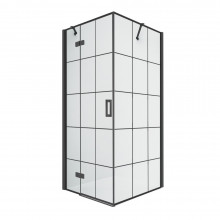 Душевой уголок New Trendy New Renoma Black L D-0384A/D-0119B 120х90 черный/прозрачное