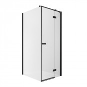 Душевой уголок New Trendy Reflexa Black R EXK-1337/EXK-0295 90х80 черный матовый/прозрачное