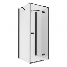 Душевой уголок New Trendy Reflexa Black R EXK-1346 80х80 черный матовый/прозрачное