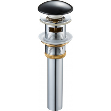 Донный клапан SantiLine SL-103 с переливом Черный