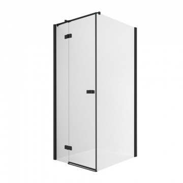 Душевой уголок New Trendy Reflexa Black L EXK-1334/EXK-0295 80х80 черный/прозрачное