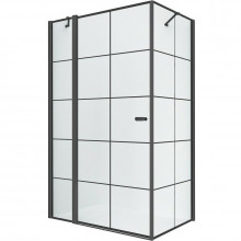 Душевой уголок New Trendy New Soleo Black K-0579 L 90х90 черный/прозрачное