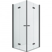 Душевой уголок New Trendy New Soleo Black 2D D-0235A/D-0238A 90x80 черный/прозрачное