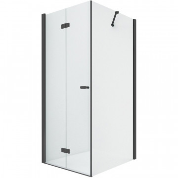 Душевой уголок New Trendy New Soleo Black D-0235A/D-0114B L 90x80 черный/прозрачное