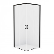 Душевой уголок New Trendy Prime Black D-0350A/D-0351A 70х70 черный матовый/прозрачное