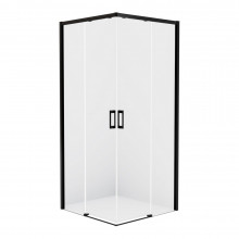 Душевой уголок New Trendy Prime Black D-0312A/D-0313A 80х80 черный матовый/прозрачное
