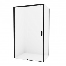 Душевой уголок New Trendy Prime Black L D-0318A/D-0128B 110х80 черный матовый/прозрачное