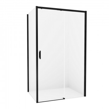 Душевой уголок New Trendy Prime Black R D-0321A/D-0130B 120х100 черный матовый/прозрачное