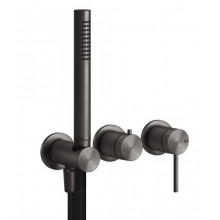 Встраиваемый смеситель Gessi 316 54039#707 brushed black metal pvd