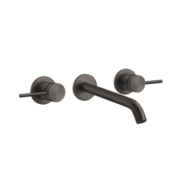 Смеситель для раковины Gessi 316 54094#707 brushed black metal pvd
