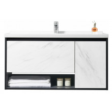 Тумба с раковиной Orans BC-0903-1000 100 см Dark Grey/White Marble