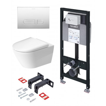 Подвесной унитаз с инсталляцией комплект Duravit SET D-NEO 45770900A1+WD1020+WD6016+WD5001021