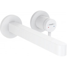 Смеситель для раковины настенный Hansgrohe Finoris 76050700, скрытого монтажа, с изливом 22,8 см белый матовый