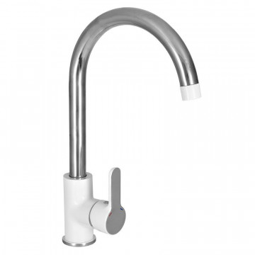 Смеситель для кухни Wisent WG4003W хром/белый