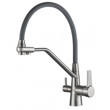 Смеситель для кухни Haiba HB76855-5 сталь
