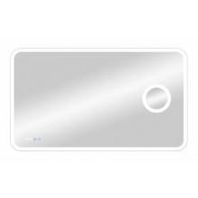 Зеркало Континент Bliss ЗЛП546 120х80 с подсветкой, увеличительным зеркалом, часами и подогревом