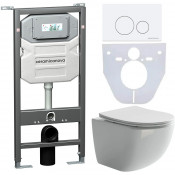 Комплект унитаза с инсталляцией Ceramica Nova Forma CN3009_1001W_1000 с белой клавишей смыва