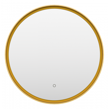 Зеркало Brevita Pluto PLU-Nim6-060-gold D60 с подсветкой золото