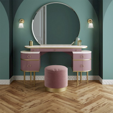 Комплект мебели Devon&Devon Zelda MOZELIPPVCRXOTSAT/P+SPZELOTSAT/P+SOZELPVOTSAT/P цвет розовый/латунь
