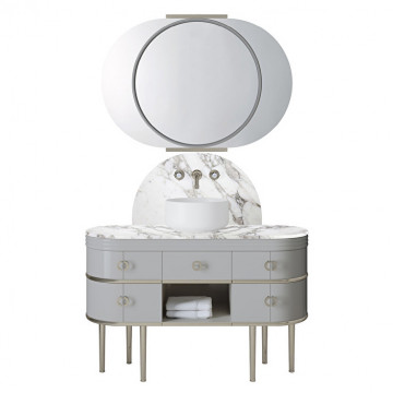 Комплект мебели Devon&Devon Scottie SCOTTIEWGCALOR/NK+SCOTTIE-SP-WG/NK цвет Calacatta Oro/Warm Grey