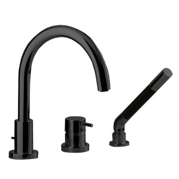 Смеситель на борт ванны Cisal Less New LN00126040 черный матовый
