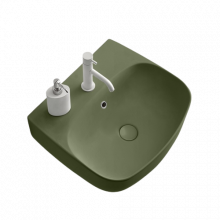 Раковина накладная Kerasan Nolita 534011*1 50х45 verde muschio