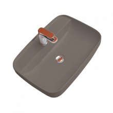 Раковина накладная Kerasan Tribeca 514289*1 Ferro matt 60х43