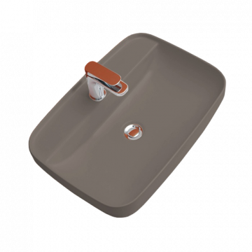 Раковина накладная Kerasan Tribeca 514289*1 Ferro matt 60х43