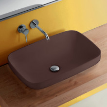 Раковина накладная Kerasan Tribeca 514375 borgogna matt