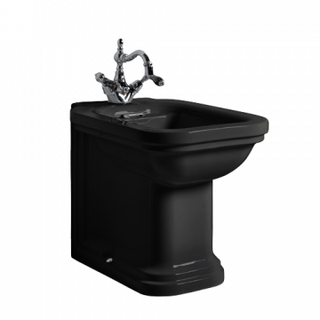 Биде напольное Kerasan Waldorf 4121K4nero/cr*1 черный/хром