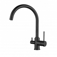 Смеситель Elghansa KITCHEN Pure Water 56B5216-Black для кухни однорычажный (для фильтра) с бок. переключателем