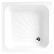 Поддон стальной для душа Loranto LG700B 70х70х15, квадратный